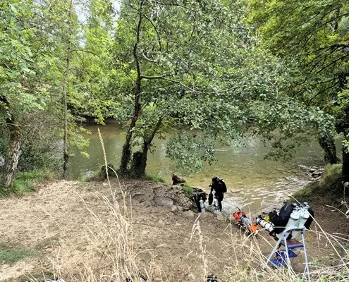 Einstieg zur Source du Ressel bei Marcilhac-sur-Célé